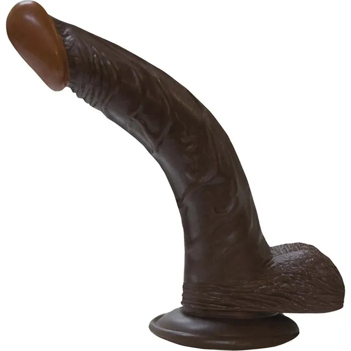 Dildos Afro American Whopper 8In WBalls Brown All American