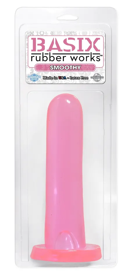 Dildos Basix Rubber Works 5Inch Smoothy Dong Pink Personalcrave
