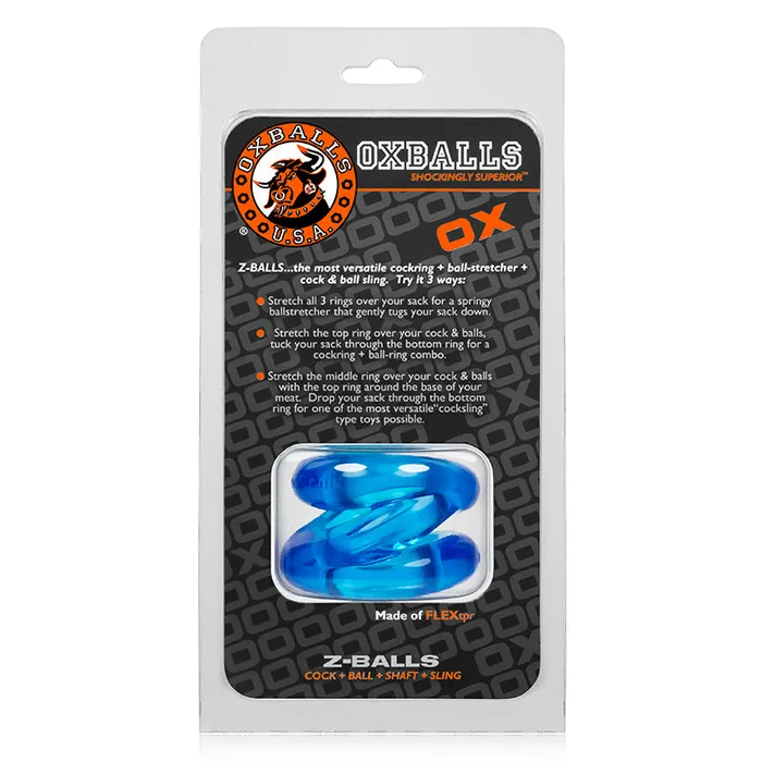 Dildos Blue Ox Designs Oxballs Oxballs ZBalls Ballstretcher Ice Blue