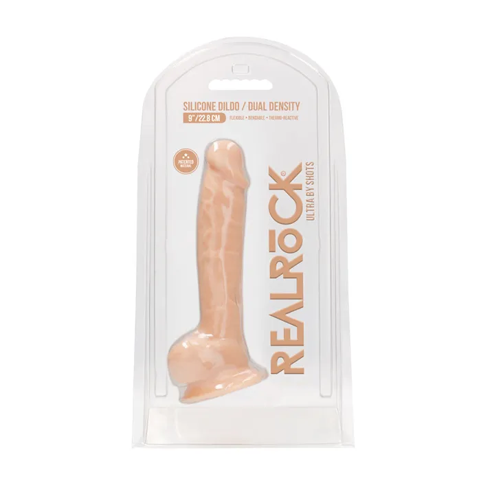 Dildos Shots America LLC Realrock Ultra 9quot Silicone Dildo Flesh