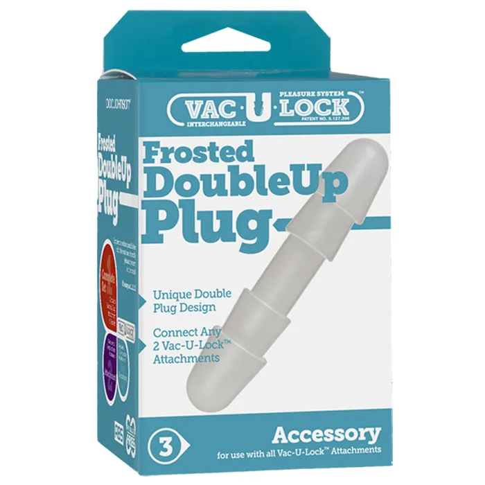 Doc Johnson VacULock Frosted Doubleup Plug Frost Dildos