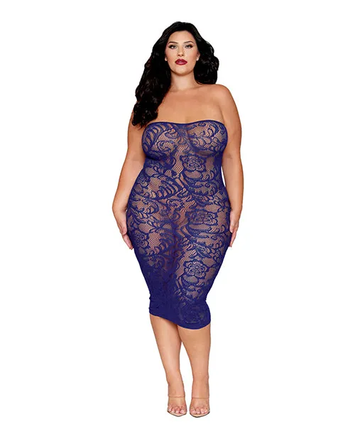 Dreamgirl Floral Pattern Strapless Gown wRemovable Shrug 2 pc Set Eclipse Queen Anal