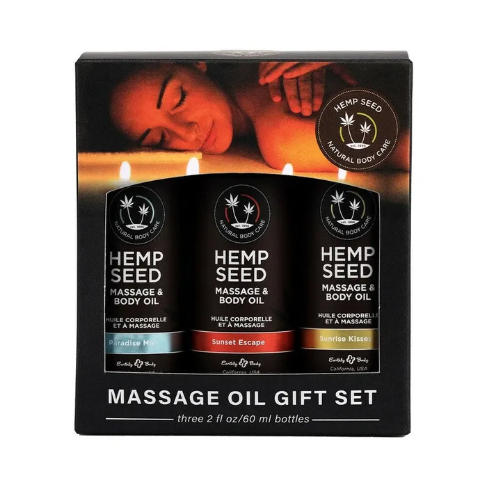 Earthly Body Couples Eb Hemp Seed Massage Oil Summer 2023 Set