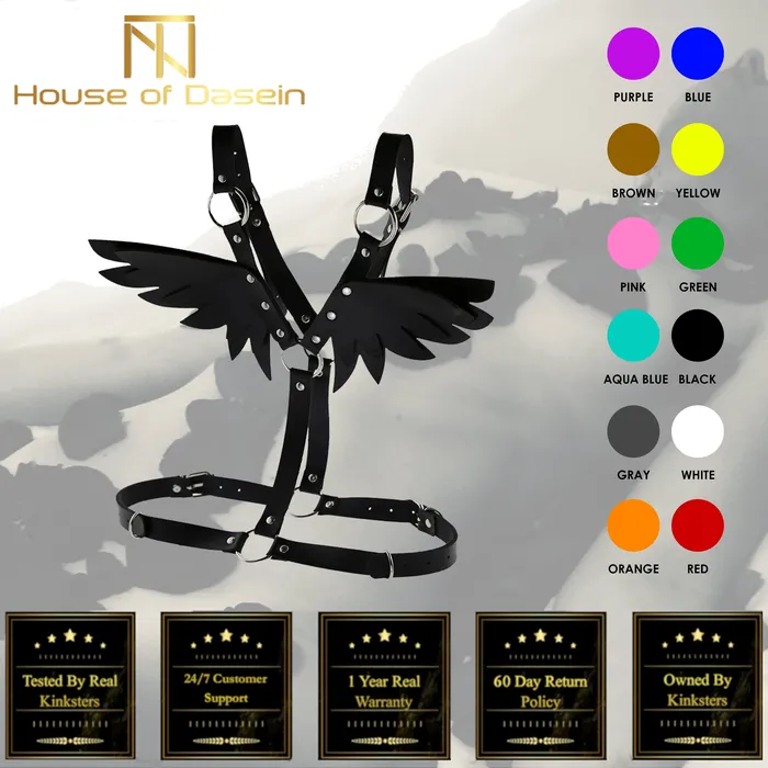 Female Sex Toys Bondage Clothing Angel Wings Body Harness 16 Colours Bondage Fetish Clothing Bdsm House of Dasein