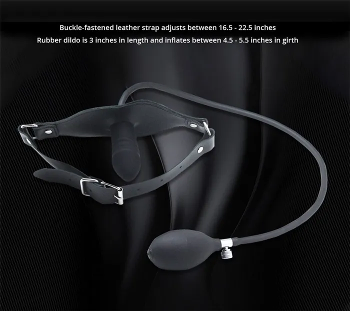 Female Sex Toys House of Dasein Gags Inflatable Mouth Expandable Dildo Gag Slave Bdsm Bondage Restraints