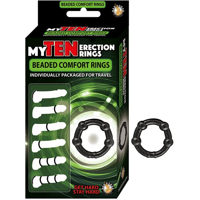Female Sex Toys Nasstoys My Ten Erection Rings Beaded Comfort Bk