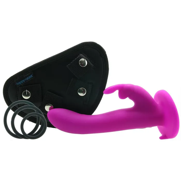 Female Sex Toys pink cherry LoveHoney Happy Rabbit StrapOn Kit