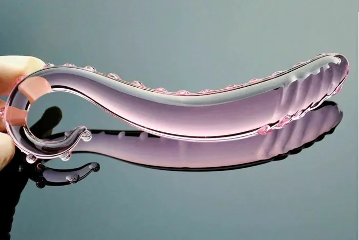Glass Dildos Pink Tentacle Dildo Crystal Penis Glass Rod Anal Spot Dong House of Dasein Dildos