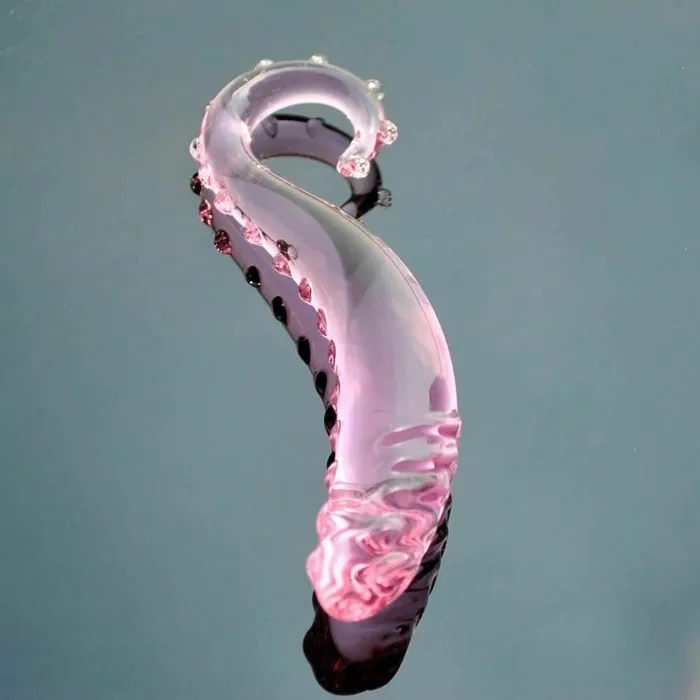 Glass Dildos Pink Tentacle Dildo Crystal Penis Glass Rod Anal Spot Dong House of Dasein Dildos