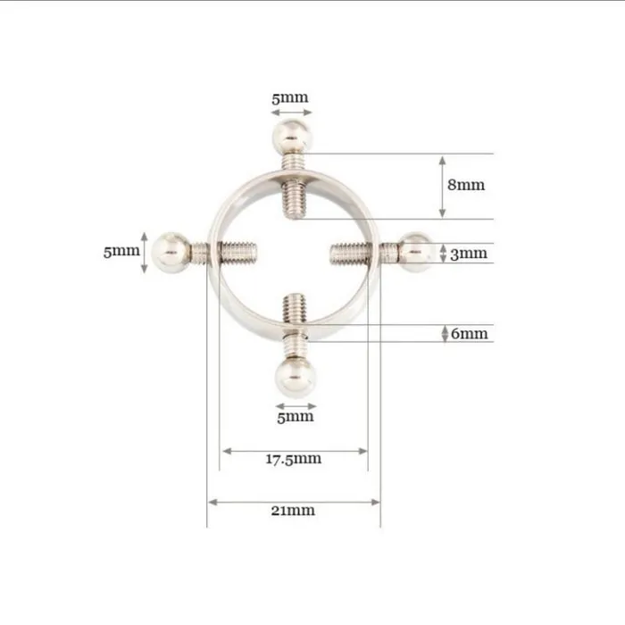 House of Dasein Couples Nipple Clitoral Toys Small Adjustable Nipple Clamps 6 Colours Bondage Restraints