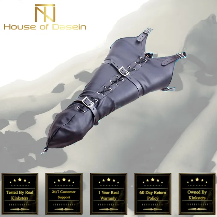 House of Dasein Couples Straitjackets Bondage Suits Black Arm Binder Slave Play Submissive Body Bondage Kink Bdsm Fetish Restraints