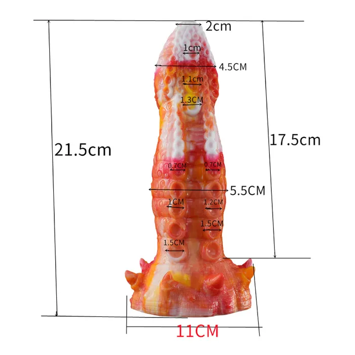 House of Dasein Fantasy Dildos Monster Fantasy Dildo Silicone Realistic Rainbow Colour Anal Plug Flexible Anal