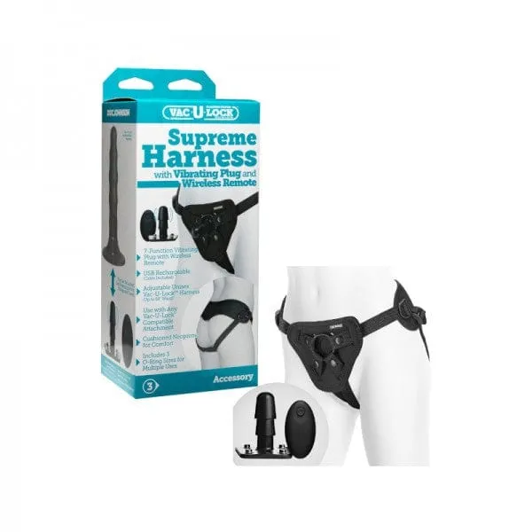 Landco Doc Johnson VacULock Supreme Harness With Vibrating Plug Female Sex Toys Landco Doc Johnson VacULock Supreme Harness With Vibrating Plug Female Sex Toys