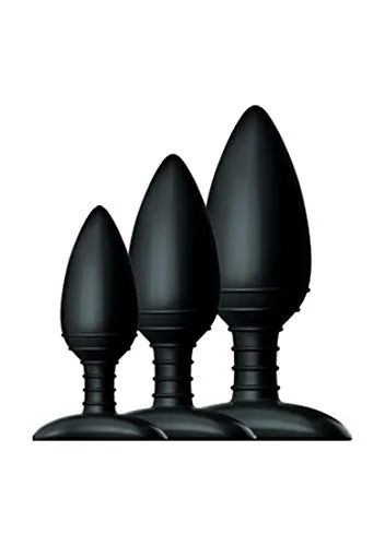 Libertybelle Marketi Nexus Butt Plug Trio 3 Solid Silicone Black Anal