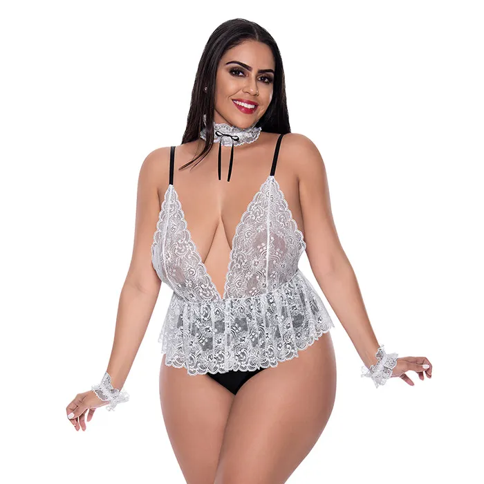 Magic Silk Ms Dress Up Full Service Costume Wht Qs Vibrators