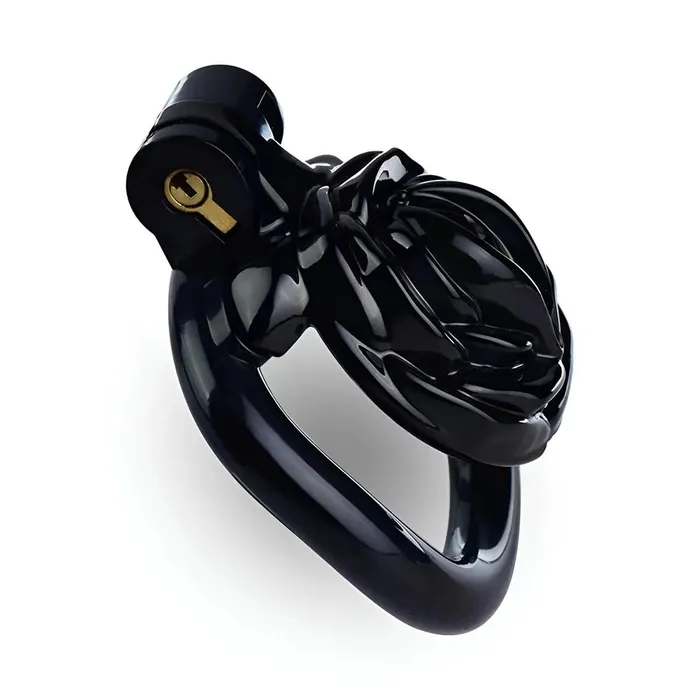 Male Sex Toys CHASTITY CAGE CO 3D Small Sissy Rose Chastity Cage