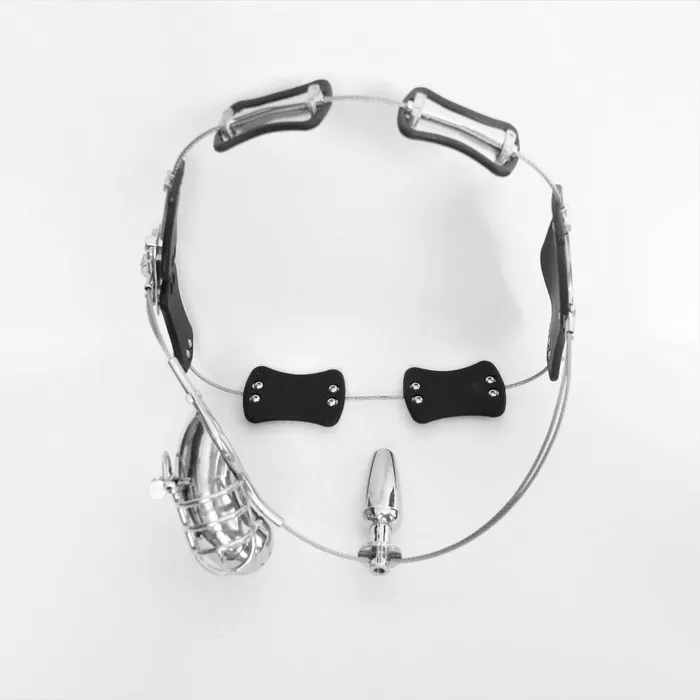 Male Sex Toys CHASTITY CAGE CO Male Underwear Chastity Belt with Anal Plug Male Sex Toys CHASTITY CAGE CO Male Underwear Chastity Belt with Anal Plug