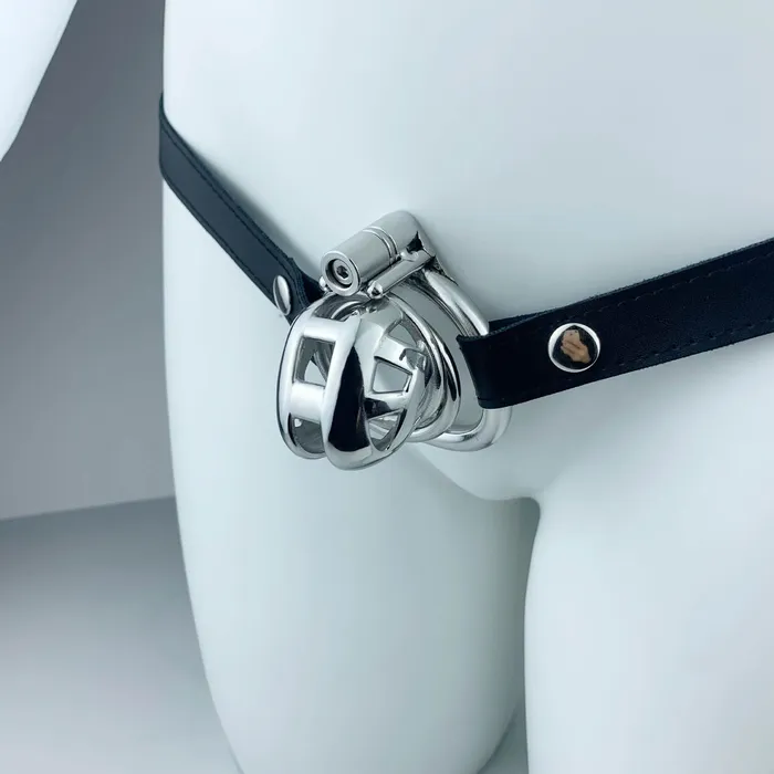 Male Sex Toys CHASTITY CAGE CO Permanent Micro Cobra Chastity Cage With Belt