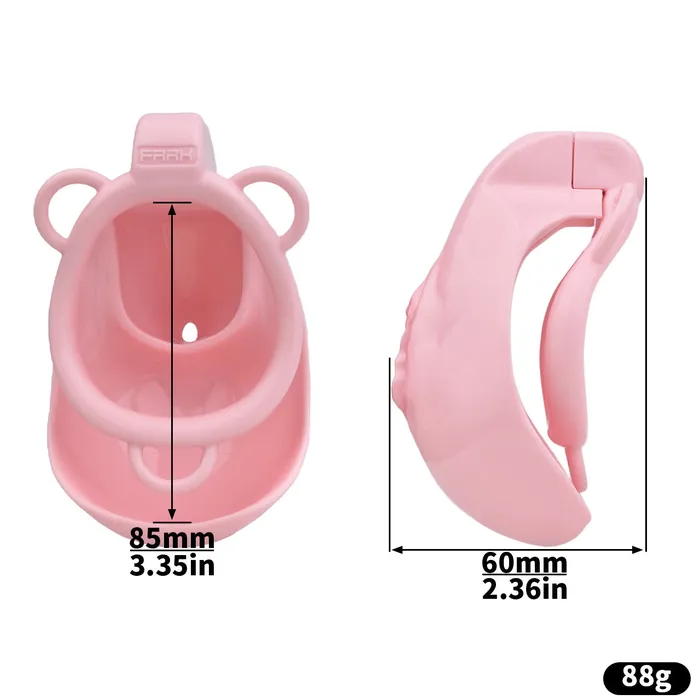 Male Sex Toys CHASTITY CAGE CO Pussy Chastity Cage With Wearable Butt Plug