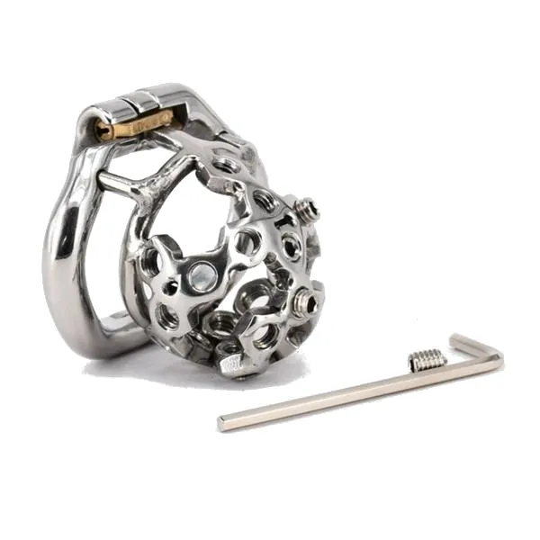 Male Sex Toys Nut Case Metal Chastity Device 201 inches long CHASTITY CAGE CO
