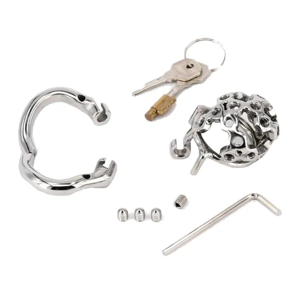 Male Sex Toys Nut Case Metal Chastity Device 201 inches long CHASTITY CAGE CO