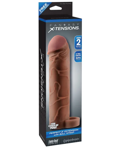 Male Sex Toys Pipedream Products Fantasy Xtensions Perfect 2 Extension wBall Strap