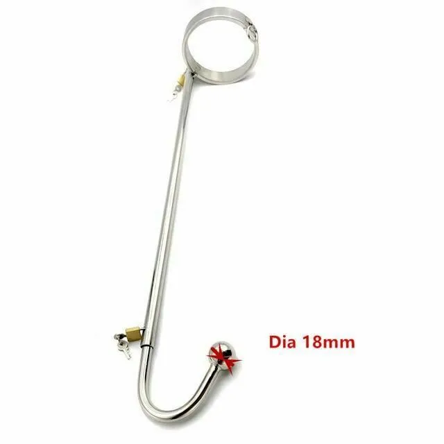 NonVibrating Butt Plugs Stainless Steel Collar Slave Posture Bar Anal Hook Bondage Bdsm Restraints Kit House of Dasein Anal
