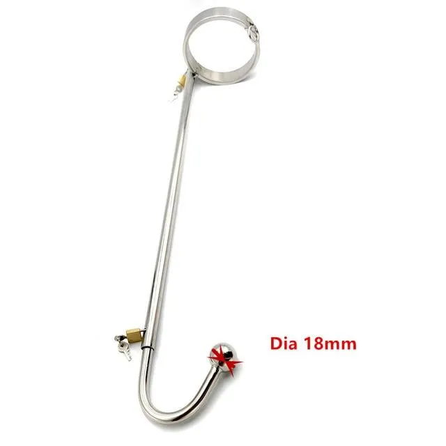 NonVibrating Butt Plugs Stainless Steel Collar Slave Posture Bar Anal Hook Bondage Bdsm Restraints Kit House of Dasein Anal