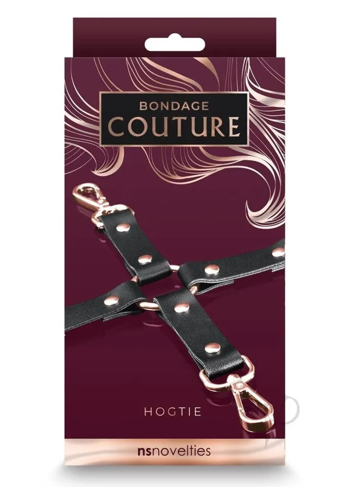 NS Novelties Anal Bondage Couture Hog Tie Black