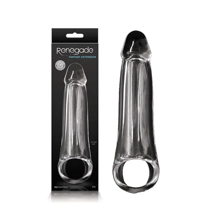 NS Novelties Male Sex Toys Renegade Fantasy Extension Medium Clear