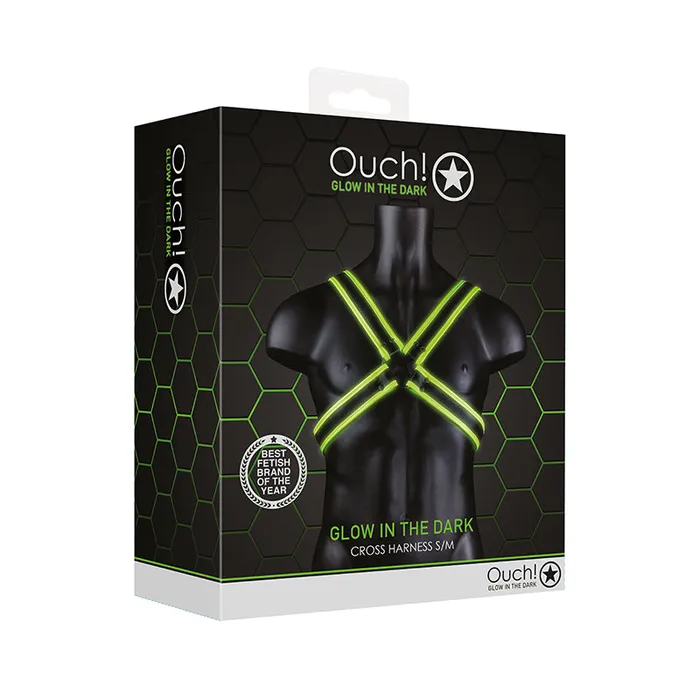 Ouch Gitd Cross Harness Neon Green Sm Shots America Llc Female Sex Toys