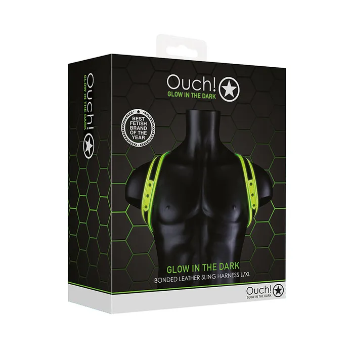 Ouch Gitd Sling Harness Neon Green Lxl Shots America Llc Female Sex Toys