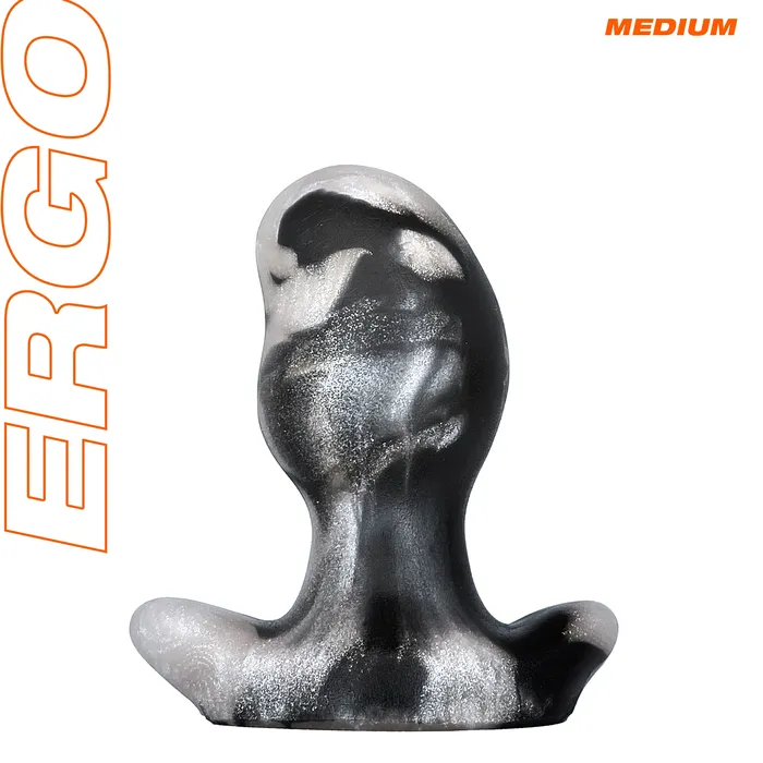 Oxballs Male Sex Toys Ergo Butt Plug Medium Platinum Swirl