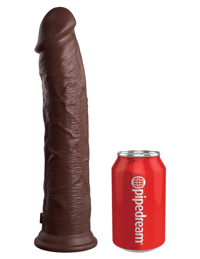 Pipedream Dildos King Cock Elite 11 Inch Silicone Dual Density Cock Brown
