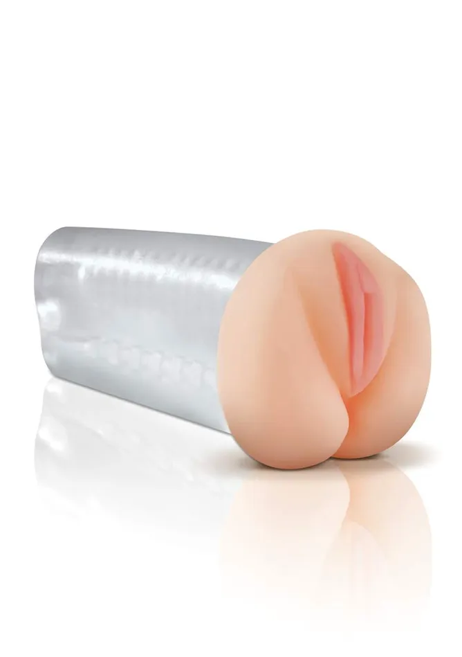 Pipedream Male Sex Toys Pdx Extreme Deluxe See Thru Stroker ClearPink
