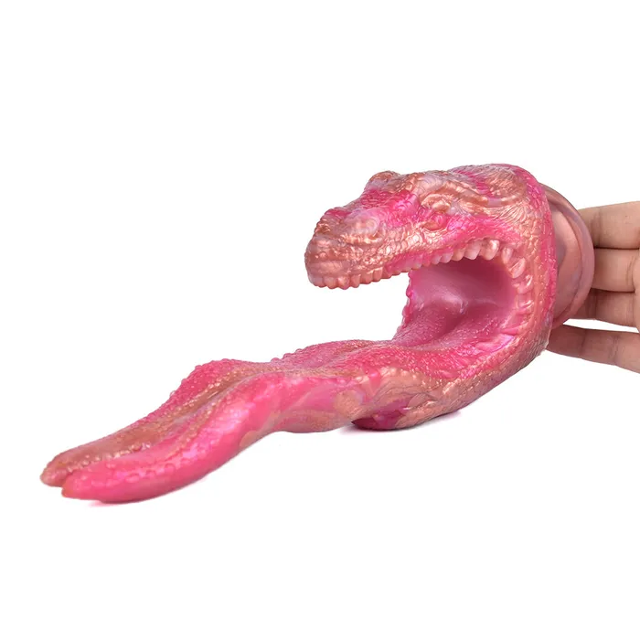 Realistic Dildos Dragon Tongue 22 Centimeter Silicone Double Dildos Women Sex Toys House of Dasein Female Sex Toys