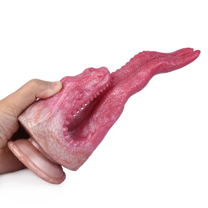 Realistic Dildos Dragon Tongue 22 Centimeter Silicone Double Dildos Women Sex Toys House of Dasein Female Sex Toys