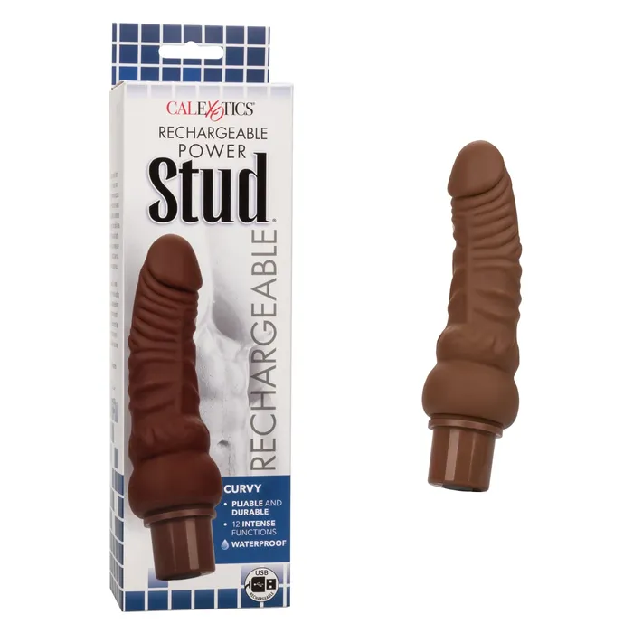 Rechargeable Power Stud Curvy Brown CalExotics Female Sex Toys