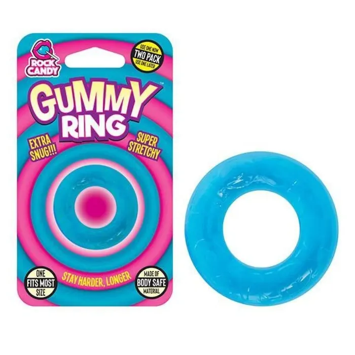 Rock Candy Vibrators Gummy Ring Blue