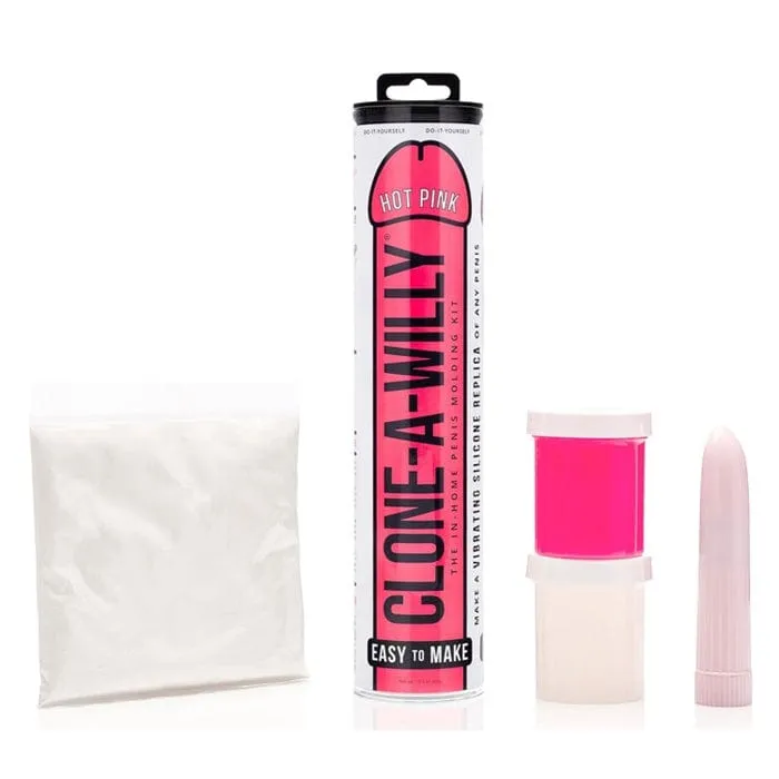 SD Variations CloneAWilly Hot Pink Silicone Vibrators