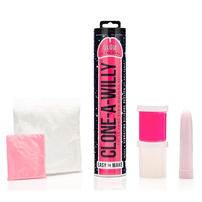 SD Variations CloneAWilly Hot Pink Silicone Vibrators