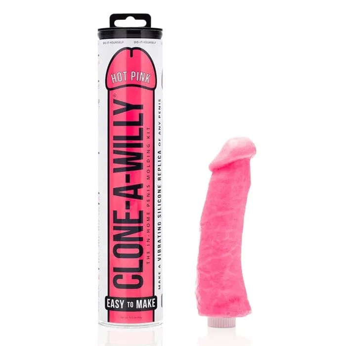 SD Variations CloneAWilly Hot Pink Silicone Vibrators