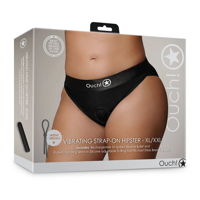 Shots America Llc Shots Ouch Vibr Strapon Hipster Xl2Xl Bk Dildos