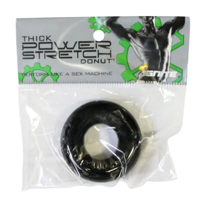 Si Novelties Anal Ignite Thick Power Stretch Donut Ring Black