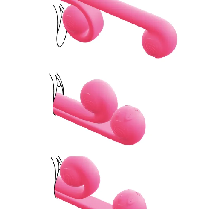 Snail Vibe Vibrators The Snail Silicone Waterproof Dual Stimulating Vibrator Pink