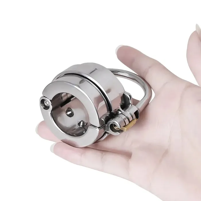 Stainless Steel Testicle Ball Cock Ring CHASTITY CAGE CO Male Sex Toys