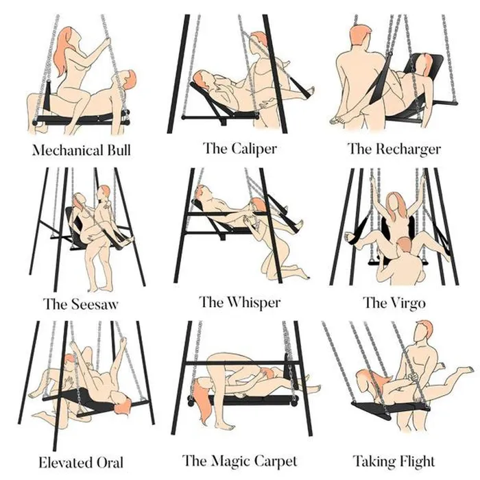 Throne Adjustable Sex Swing With Stand XR Brands Male Sex Toys