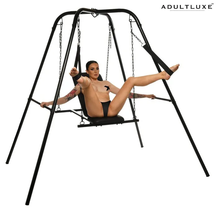 Throne Adjustable Sex Swing With Stand XR Brands Male Sex Toys