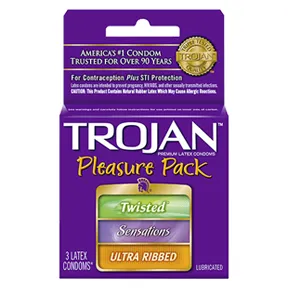 Trojan Pleasure Pack 3pk Trojan Vibrators