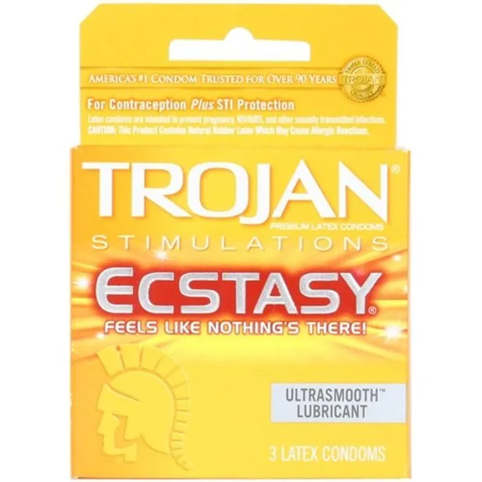 Trojan Ribbed Ecstasy Condoms Box Of 3 Packaging May Vary TROJAN Female Sex Toys Trojan Ribbed Ecstasy Condoms Box Of 3 Packaging May Vary TROJAN Female Sex Toys